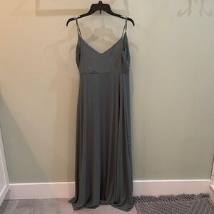 Birdy Grey Chiffon Dress X small Sea Glass
